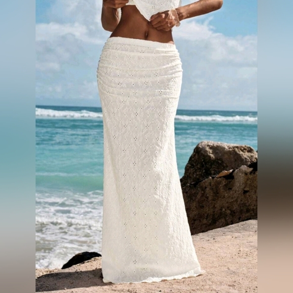 Solid Color Knitted Fish Tail Tight Bodycon Skirt For Women - Picture 1 of 5